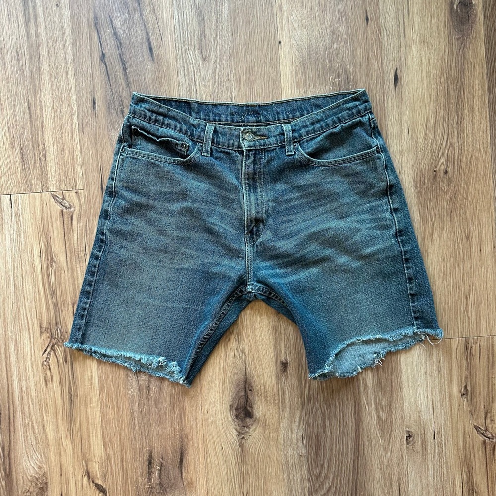 Signature by Levi Strauss & Co Mens Denim Cut‎ Off Shorts Medium Wash